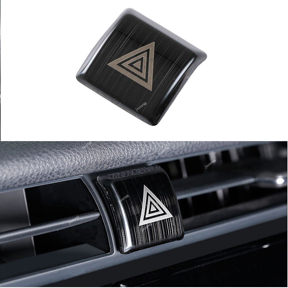 Front Warning Light Switch Knob Cover Trim Black Fit for Toyota for Camry 2018-2020