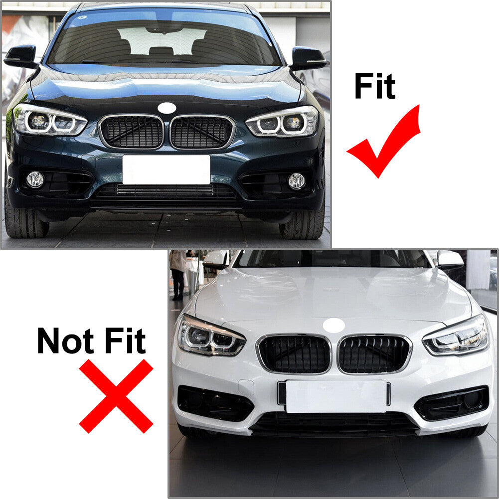 Front Bumper Fog Light Grilles Cover for BMW 1 Series F20 F21 LCI Sport 2014-19