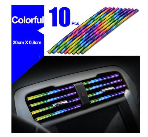 Car air conditioning socket decorative molded decorative strip in color for Subaru