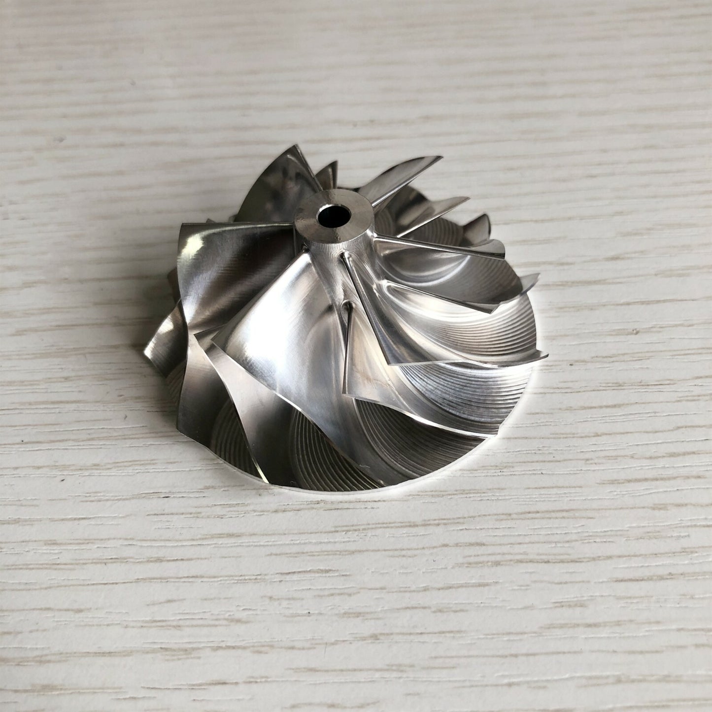 K04 49.52/61.98 mm 6+6 Blade Turbine Milling / Aluminum 2618 / Billet Compressor Wheel
