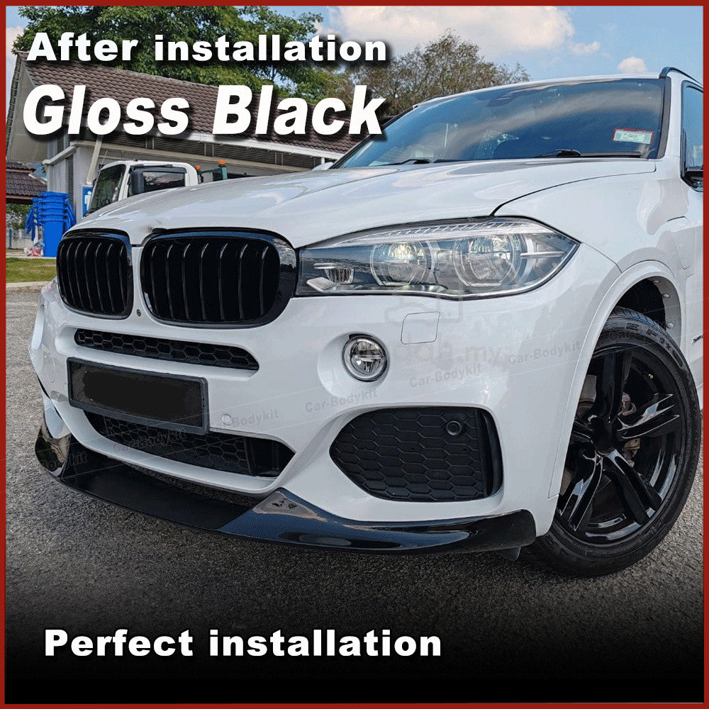 Fit for BMW X5 F15 M-SPORT 2014-2018 Gloss Black Front Bumper Lip Chin Spoiler