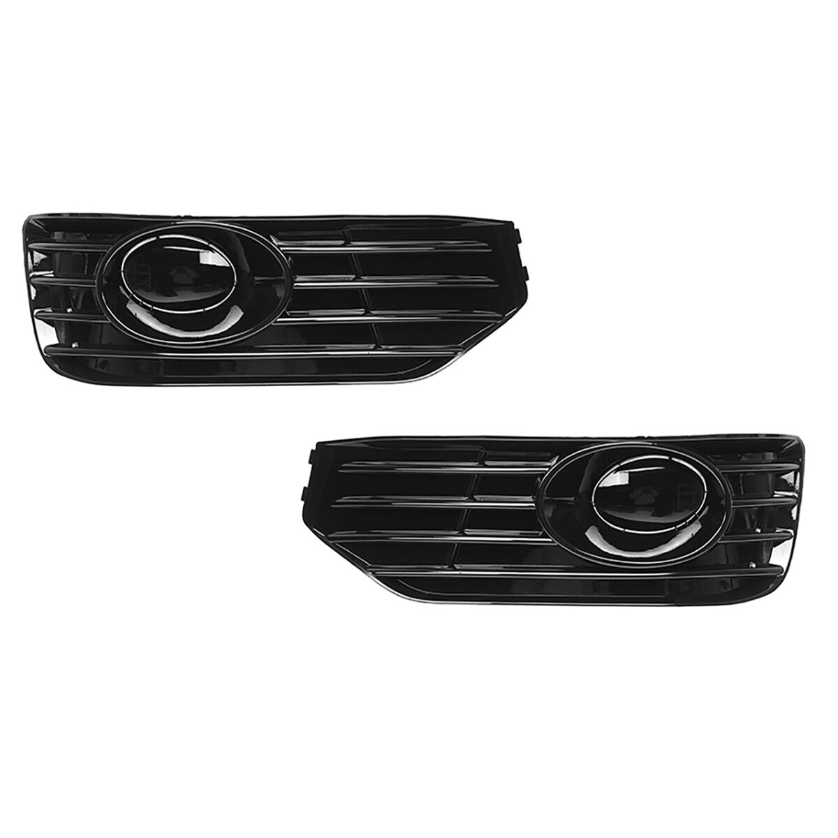 2x FRONT BUMPER FOG LAMP LIGHT COVER BLACK for VW T5 T5.1 SPORTLINE 2010-15