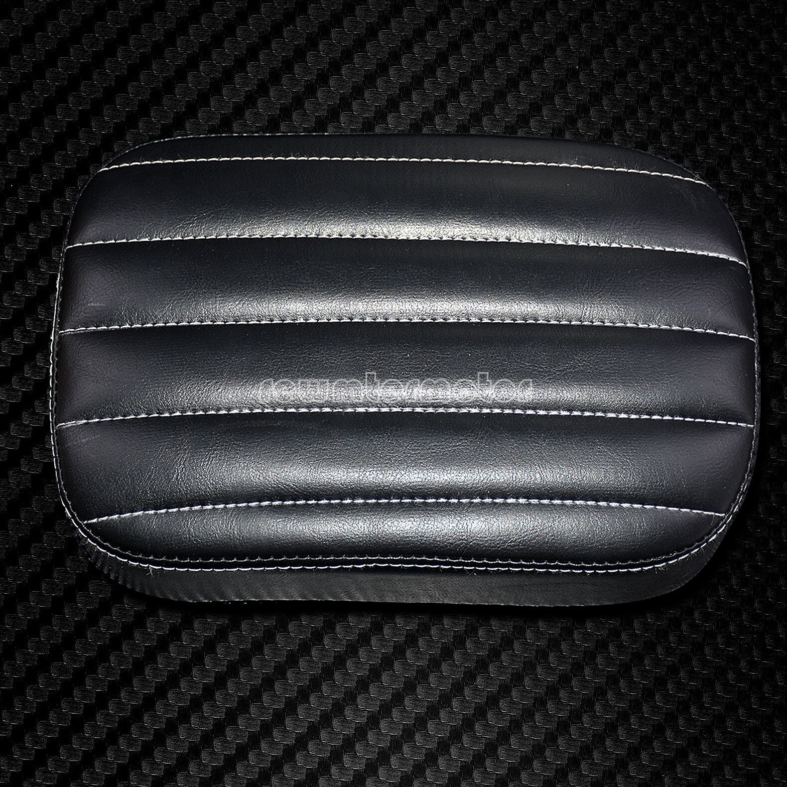Stripes Rear Passenger for Seat Pad w/8 Suction Cup Black Fit for Harley Chopper