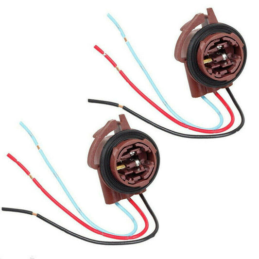 2x 3157 4157 Bulb Socket Pig Tail Harness Wire Plug for Indicator Brake Light