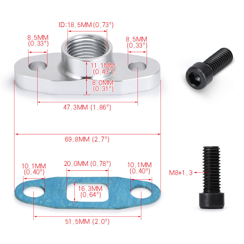 Turbo Oil Drain Return Line AN10 For T3 T4 T70 T66 Stainless Steel 10AN