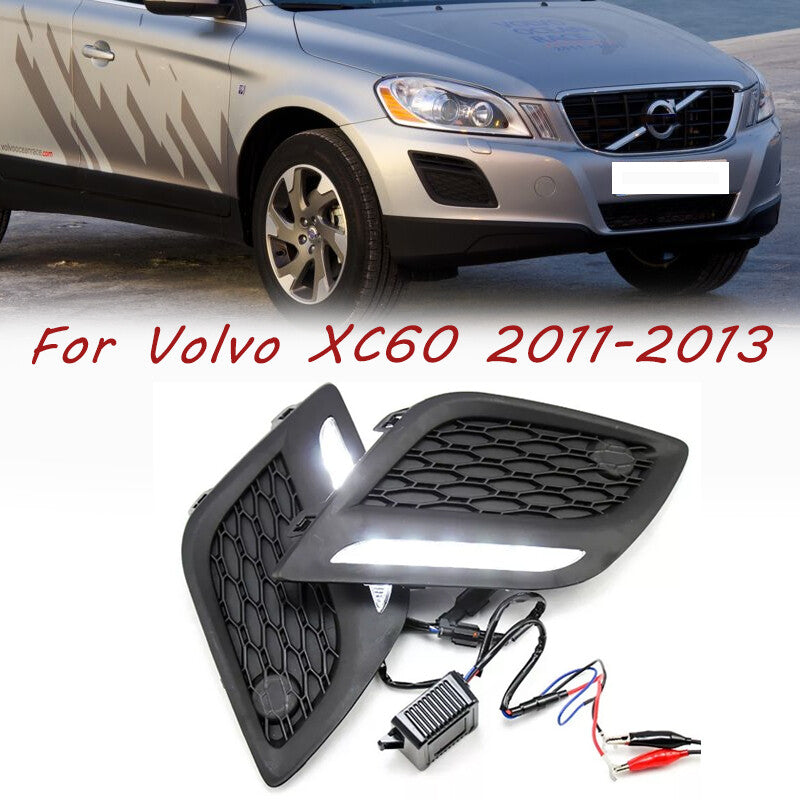 Left Right LED DRL Daytime Light Fog Lamp for Volvo XC60 2011-2013