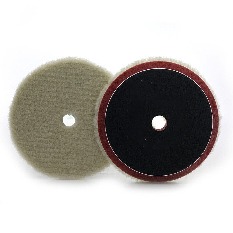 5-inch Wool Polishing Pad, Premium Wool Cutting Pad with Hook and Loop