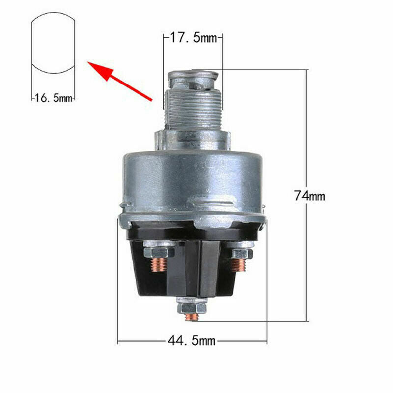 Universal Ignition Key Starter Switch With 2 Keys For Car Tractor Trailer