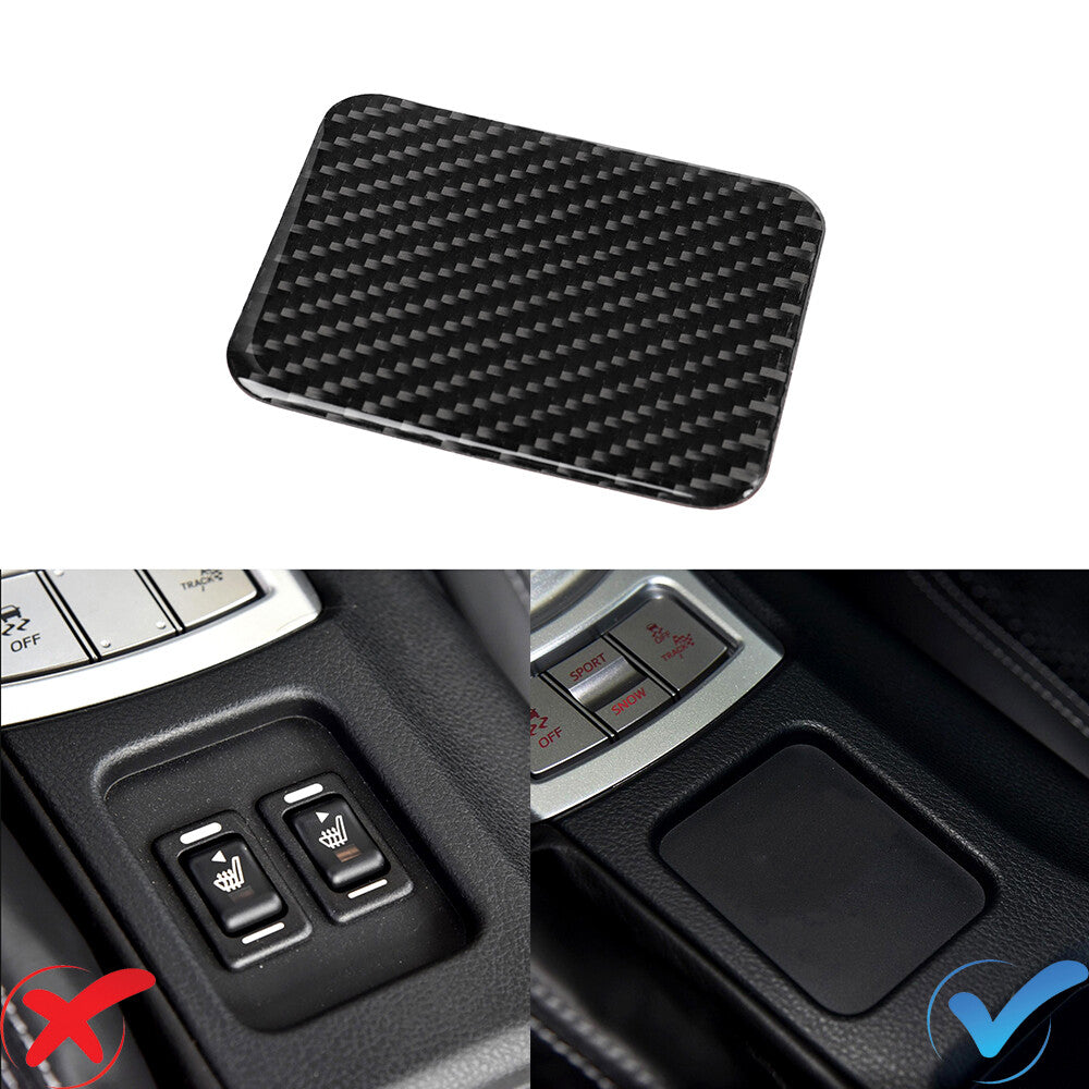 Carbon Fiber for Seat Heating Button Cover Trim for Subaru BRZ for Toyota 86 2017-2019