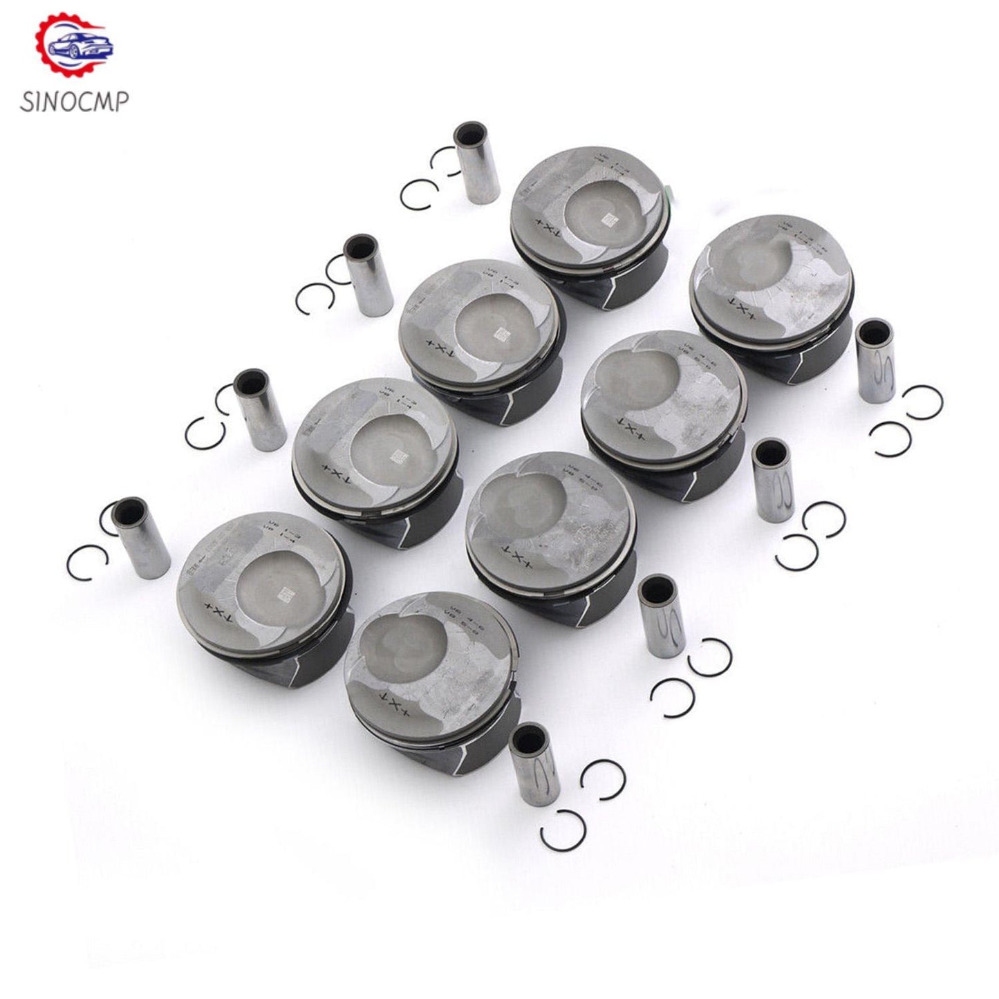 8x Pistons  Rings Kit Fits for Cayenne for Panamera S 4S GTS 9PA 970 92A 4.8L V8