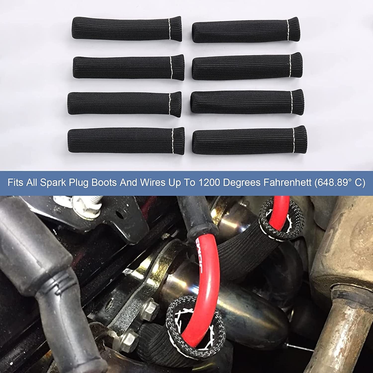 Universal spark plug wire shoe heat shield cover for Toyota , for Chevrolet , for Ford