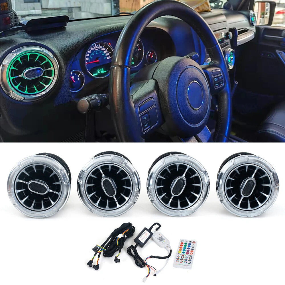 for Jeep for Wrangler JK 2011-2017 New Style LED Front Air Vent Inlet Ambient Lamp