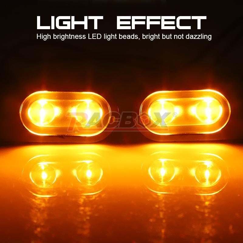 2X Chrome Amber LED Turn Signal Blinker Lights For Motorcycle Cafe Racer Bobber