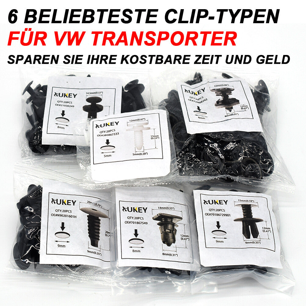 120 x mounting clips for VW bus T4 T5 T6 interior trim clips 701867549 de