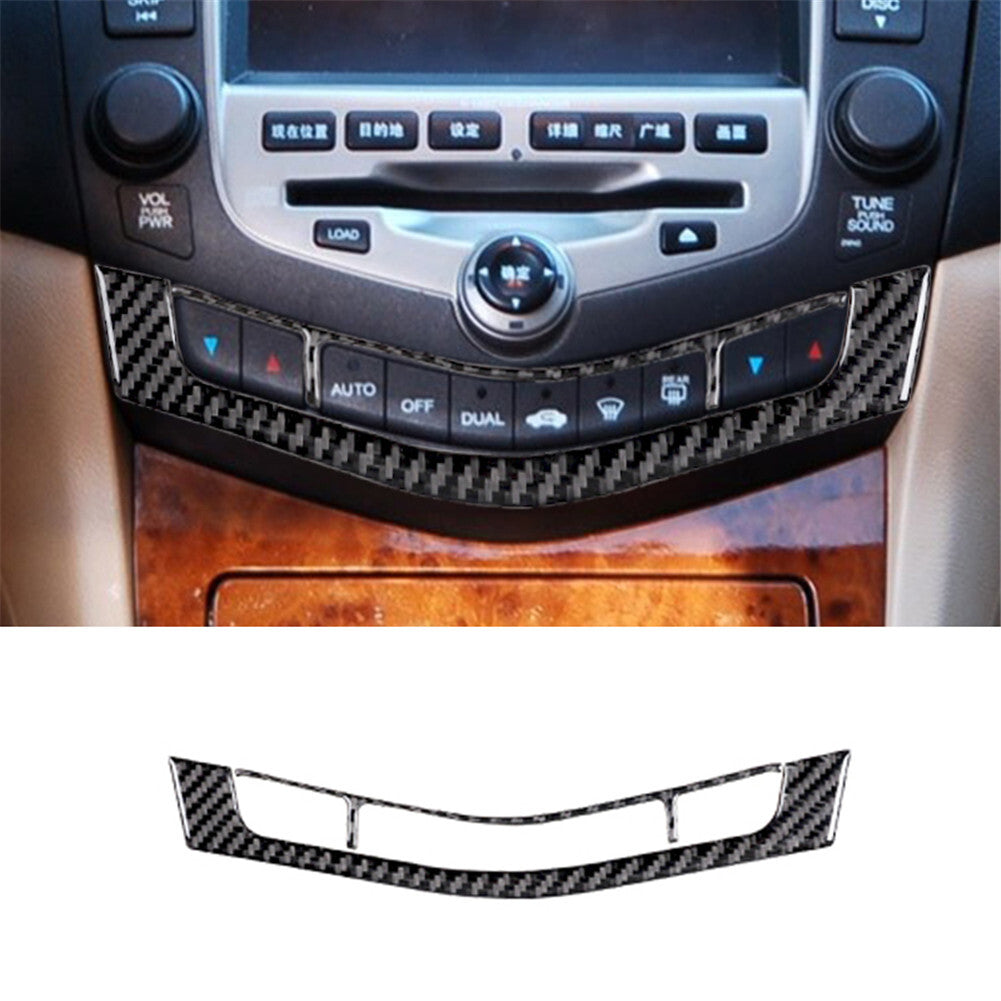 Carbon Fiber Center Control Button Trim Cover for Honda Accord Sedan 2003-2007