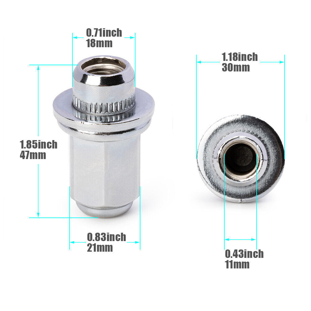 for Toyota 4Runner for Avalon for Camry for Corolla Wheel Lug Stud Hub 12x1.5+Lug Nut Chrome