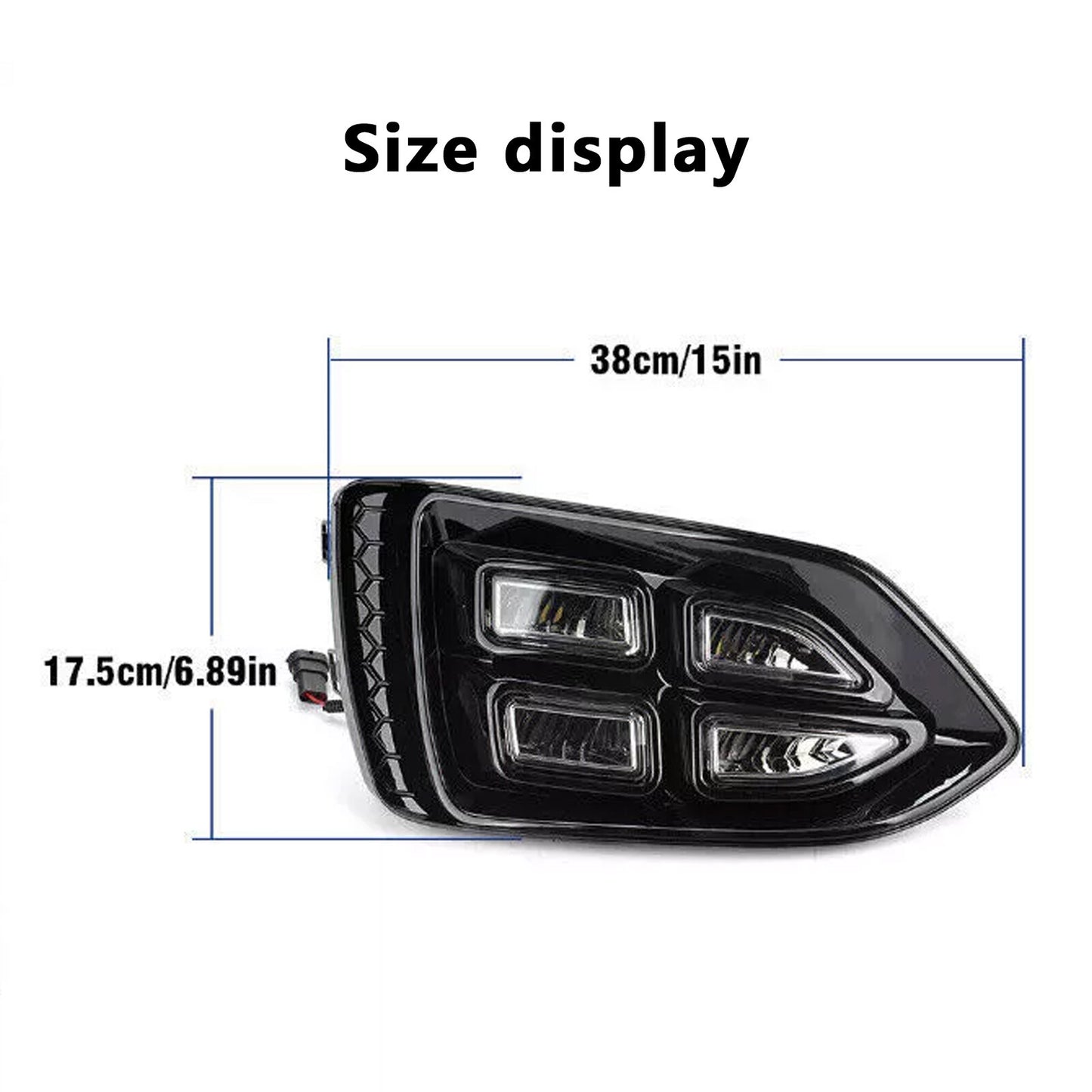 2Pcs for Hyundai Accent Front Bumper Fog Lamp Modified LED Light DRL 2018-2022