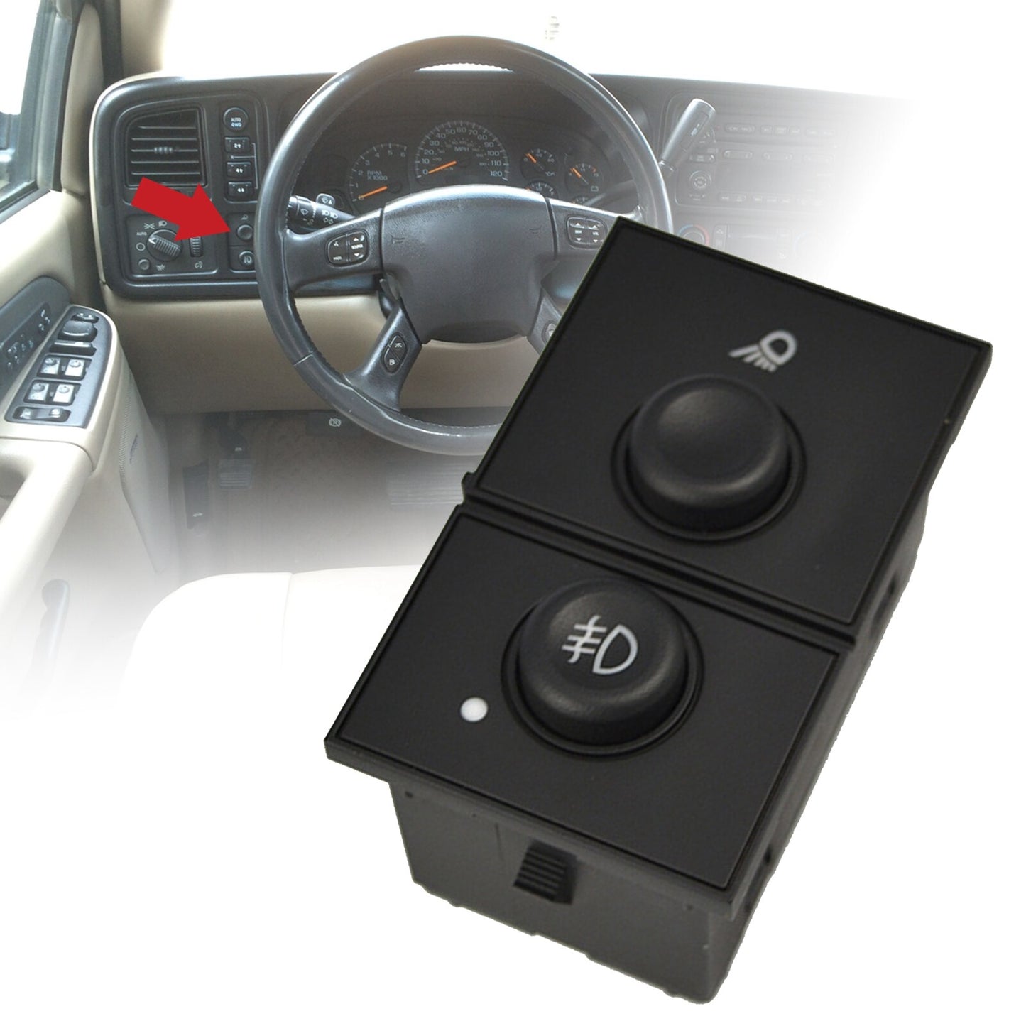 Fog Light Switch Fit 03-06 for Chevy Silverado Tahoe Avalanche for GMC for Sierra for Yukon AT