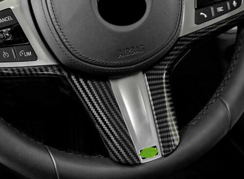 2-Piece ABS Carbon Fiber Steering Wheel Covers for BMW 5 Series G30 (2018-2021)