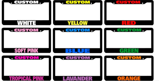 1 piece car license plate frame cover rear boot, 1 custom color  for ford