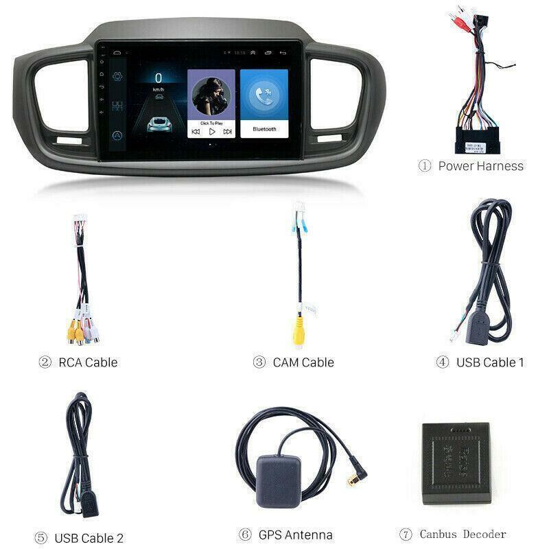 Carplay DSP Android 10.1 Radio Stereo GPS 10.1 Navigation 15-18 for Kia Sorento