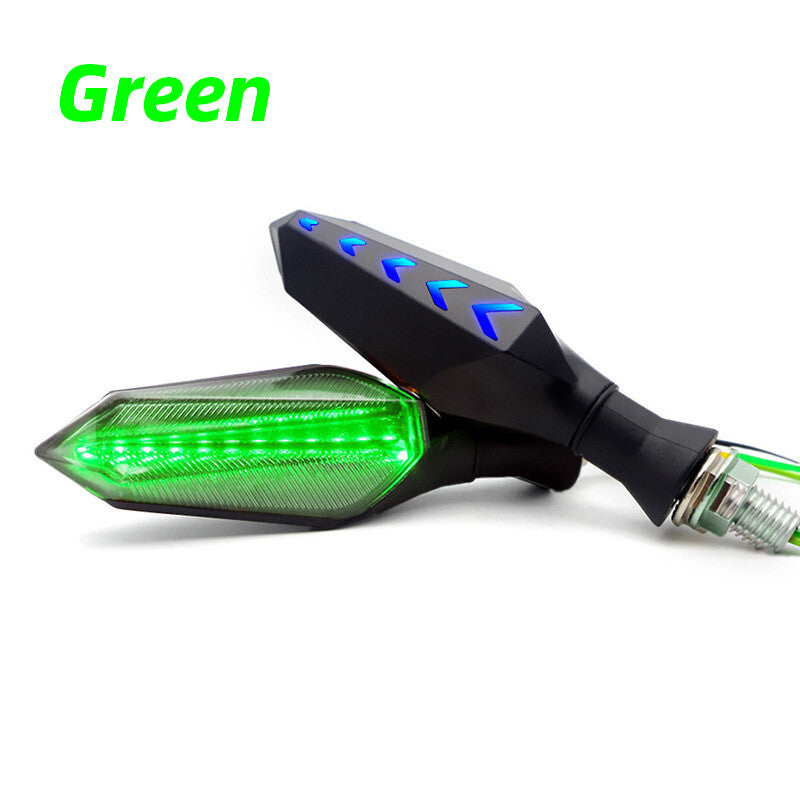 Universal Motorcycle LED Turn Signals Lamp Brake Lights Side Sequential Flowing