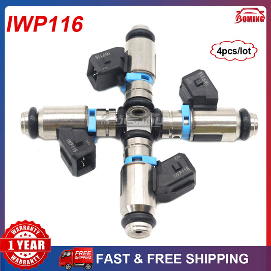 4X New Fuel Injector IWP116 Fits for Fiat Punto Doblo Mk2 1.2 Seicento 1.1 8V