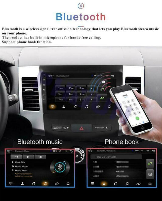 Auto Android 10.1 Radio MP5 Player GPS Wifi 3G 4G For 06-12 for Mitsubishi Outlander