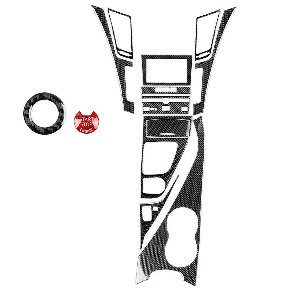 12 Pcs Carbon Fiber Interior Dashboard Cover Trim for Infiniti Q50 Q60 2014-2019