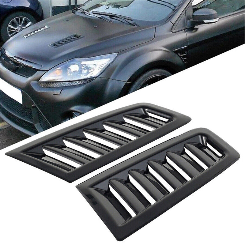 2-Pack Car ABS Cover Ventilation Spoon Air Intake Louvers Cooling Cap Ventilation Cover