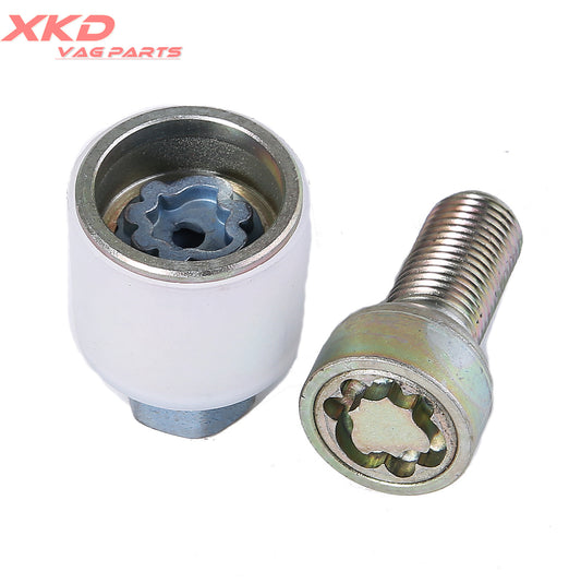 Wheel lock anti-theft screws and tool set with steel stamp P for Audi A3, A4, S5, S6, TT