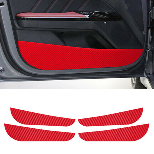 4Red Carbon Fiber Door Anti-Kick Panel Cover Trim Stickers For 2021-2022 for Kia K5