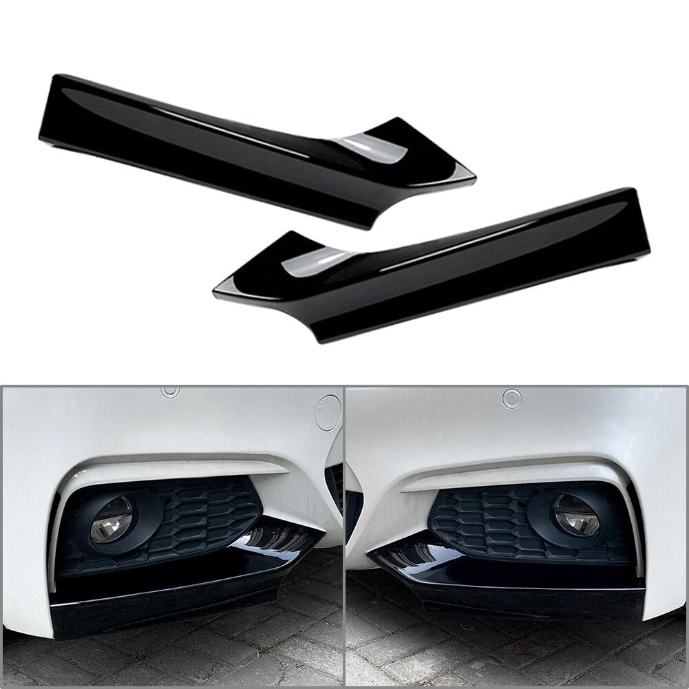 Front Bumper Side Air Vent Splitter Lip for BMW 2 Series F22 F23 M Sport 2014-22