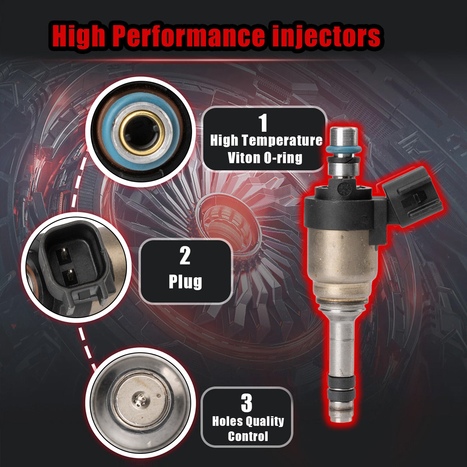 6PCS Fuel Injector for Hyundai for Kia for Genesis 3.8L Sorento 2014-2018 35310-3C560