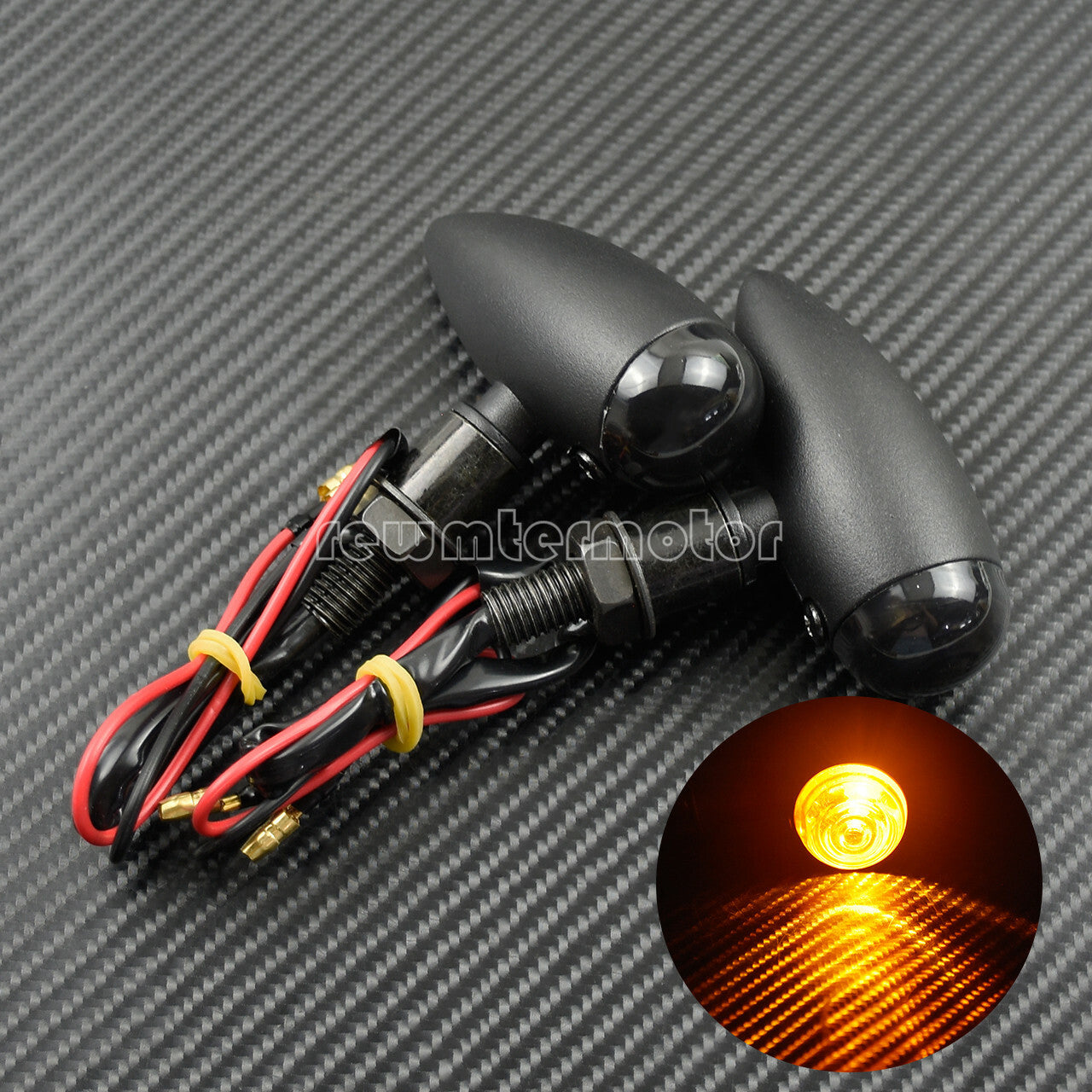 2X Turn Signal Indicator Flasher Light Fit for Harley 883 Bobber Chopper Matte