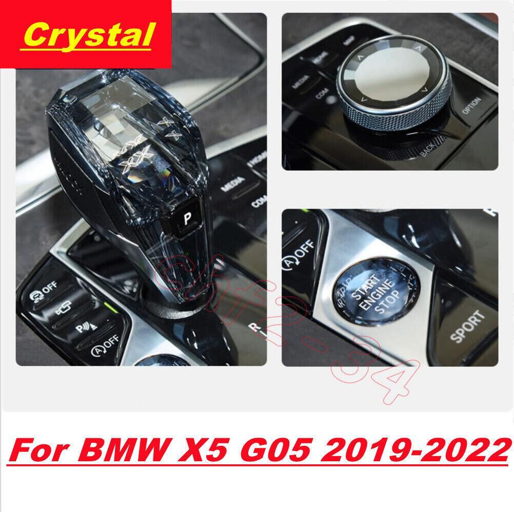 Fit for BMW X5 G05 2019-2022 Crystal Style Interior Gear Shift Knob Cover 3PCS