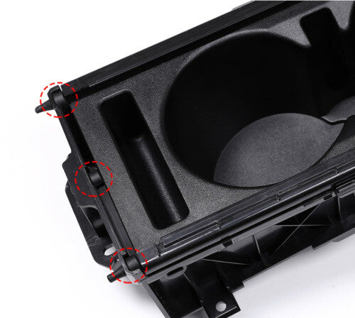 Sliding Cup Holder Console for Land Rover Discovery 2017-20 Replace Glossy Black
