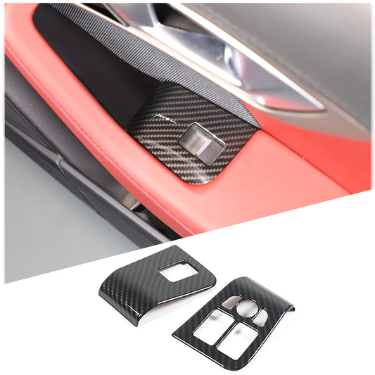 8-Piece Pack of ABS Carbon Fiber Exterior Door Handle Covers for Tacoma 2015-22 USA