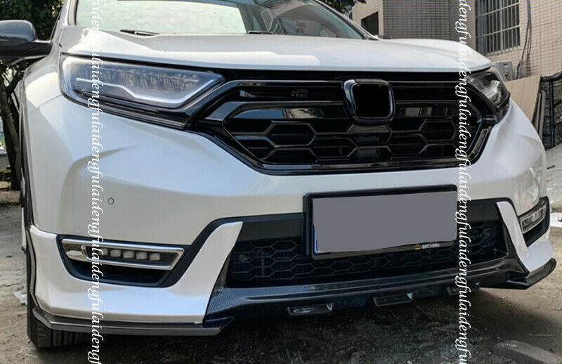 for Honda CR-V CRV 2017-2021 ABS Black Grille Front Bumper Center Cover Kit 3Pcs
