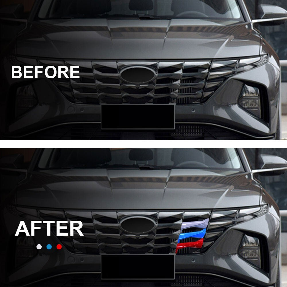 For 2021-2024 for Hyundai for Tucson Car Front Grille Strip Cover Decor Trim Accessories