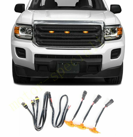 3P for GMC for Canyon 2015-2022 Car Front Grille LED Light Raptor Style Grill Cover