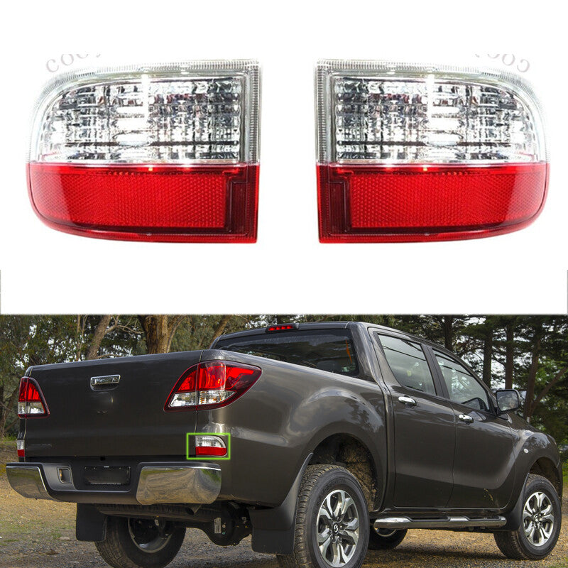 Pair For 2011-2020 for Mazda BT50 BT-50 UP UR Rear Bumper Light Reflector Tail Lamp