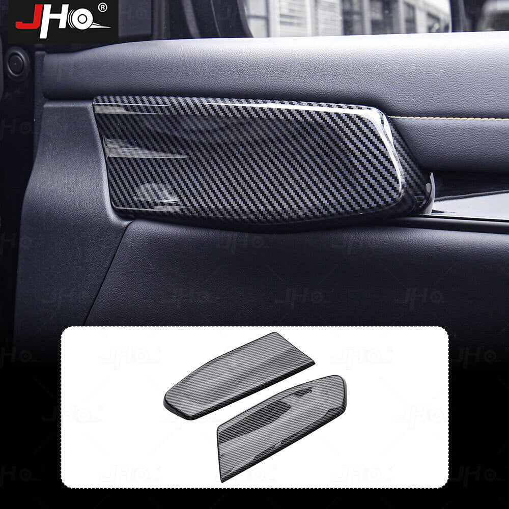 Carbon Fiber Inner Door Handle Bowl Panel Cover Trim for Ford Ranger 2023-2024