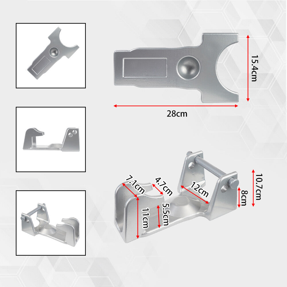 Silver Gooseneck Hitch Lock Heavy Trailer Coupler TL-50Combination Lock for RVs