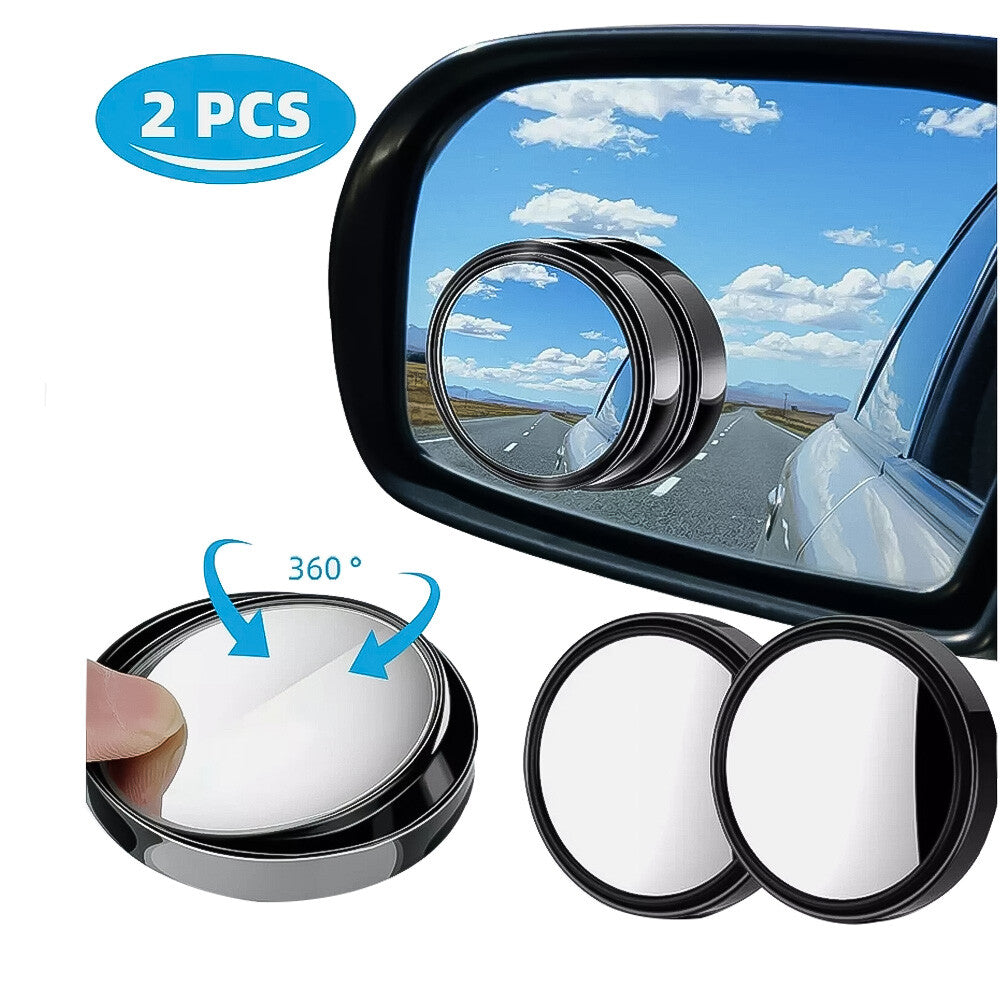 2PCS Side Rear View Mirror for Car Blind Spot Mirrors Round HD Glass Convex 360¡ã