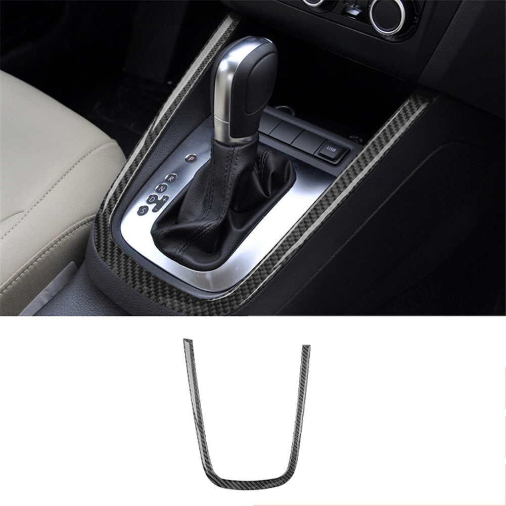 Carbon Fiber Gear Shift Outer Frame Trim for Volkswagen for Jetta Sedan 2011-2014