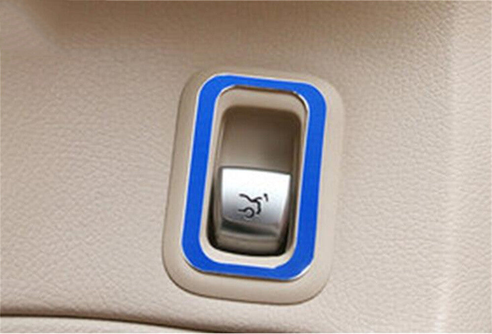 Alloy Blue Rear Door Tailgate Switch Button Trim for Benz C GLC Class W205 15-21