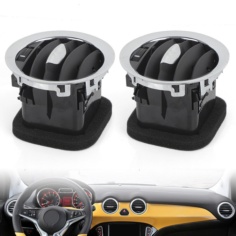 2pcs Chrome A/C Air Vent Cover Outlet Grille for Opel ADAM for CORSA D MK3 for Vauxhall