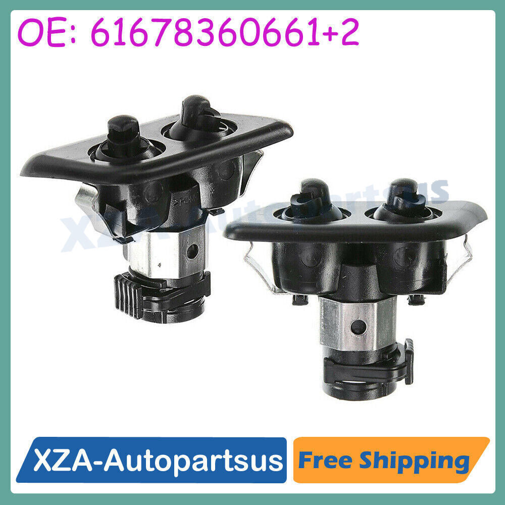 2PCS Front Left+Right Headlight Washer Nozzle for BMW E39 528i 530i 540i M5