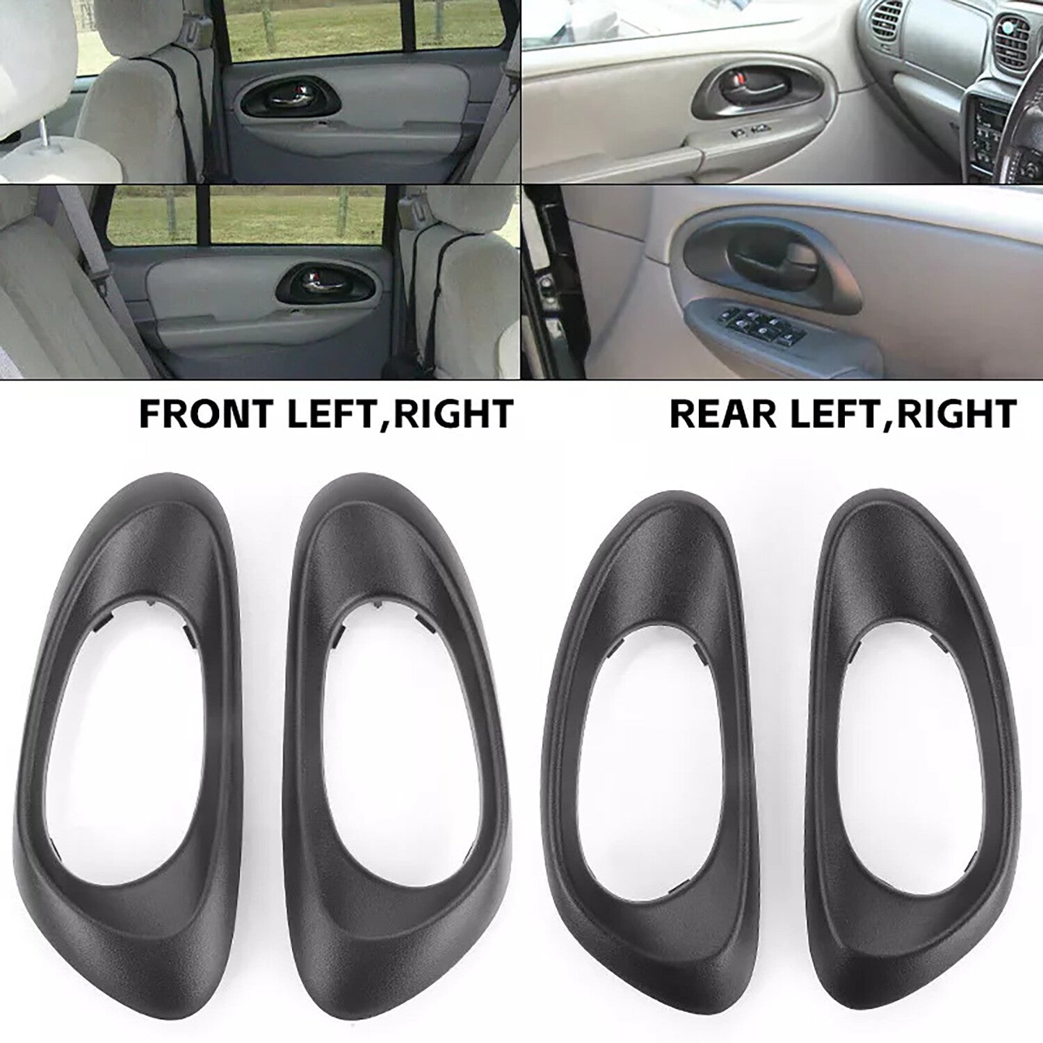 4PCS Door Handle Trim For 2002-2009 for Chevrolet Trailblazer Left Right NEW